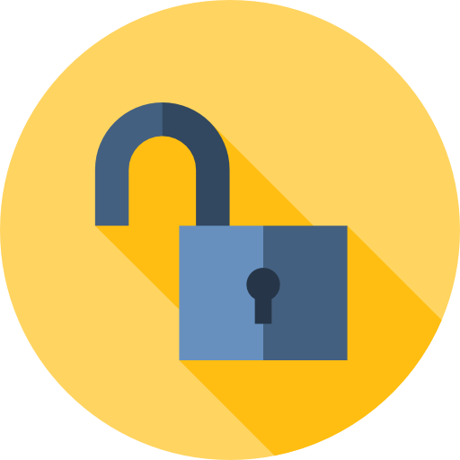 Ikona odblokowanej kłódki